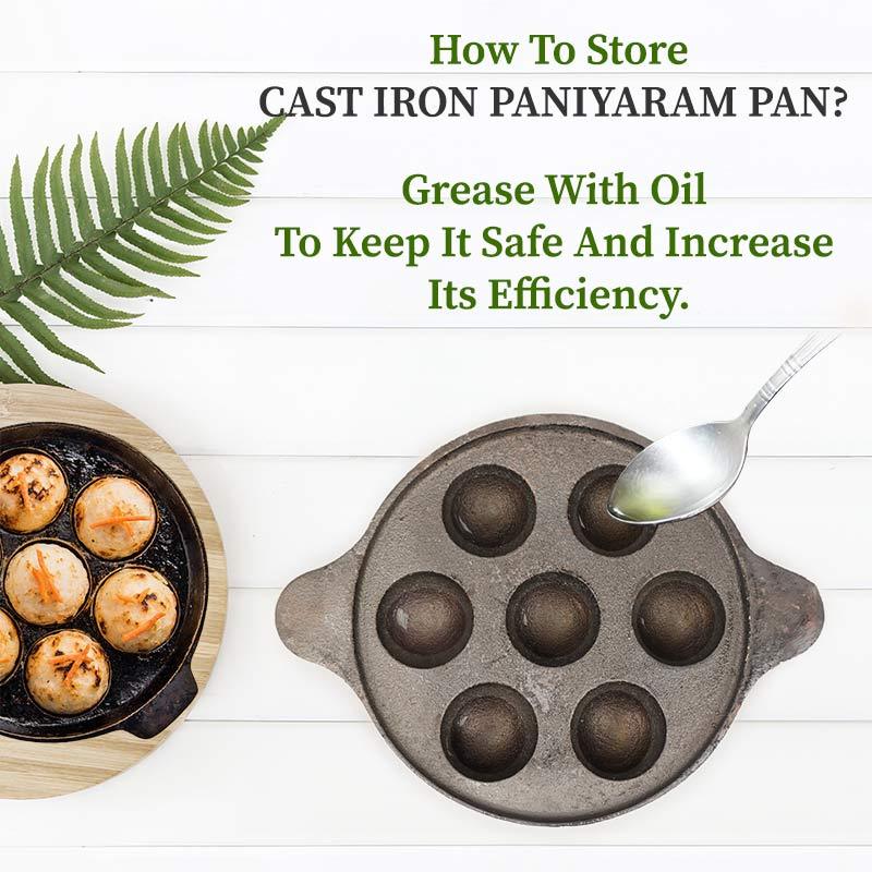 How to store cast iron panniyaram 7 pits