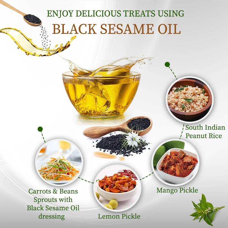 Recipes using black sesame oil