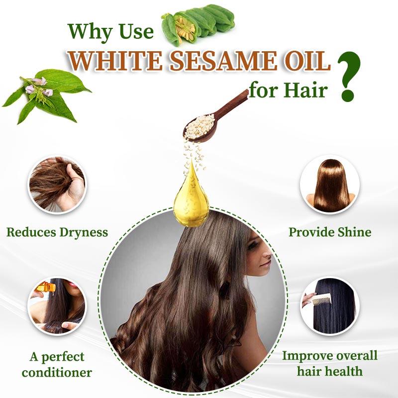 Use white sesame oil for hair