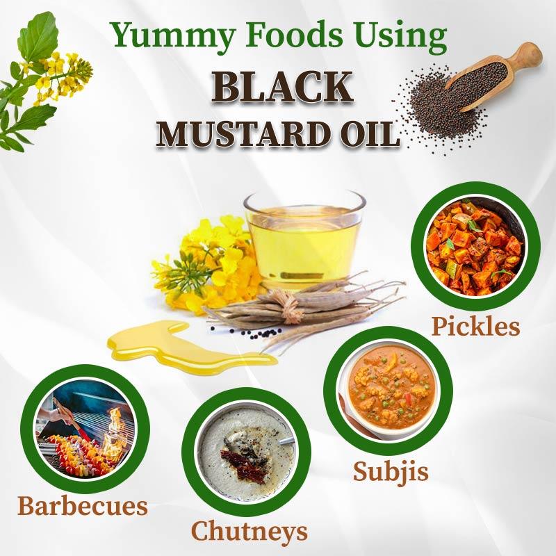 Foods using  black mustard oil