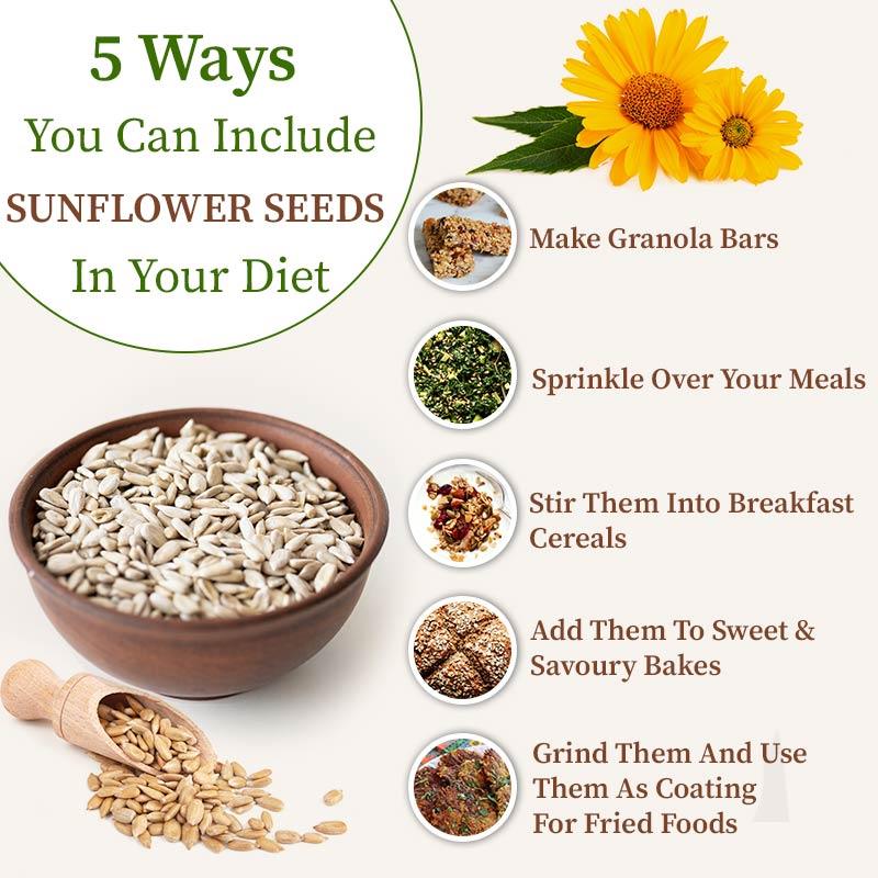 Ways to add sunflower seeds