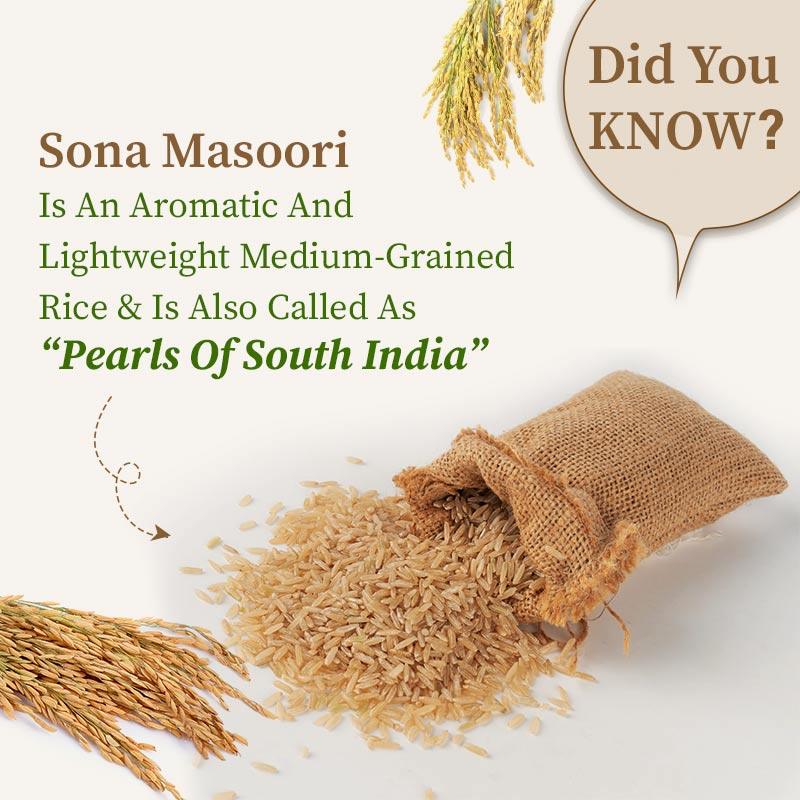 Buy Sonamasuri Brown Rice - Best Quality | Organic Gyaan