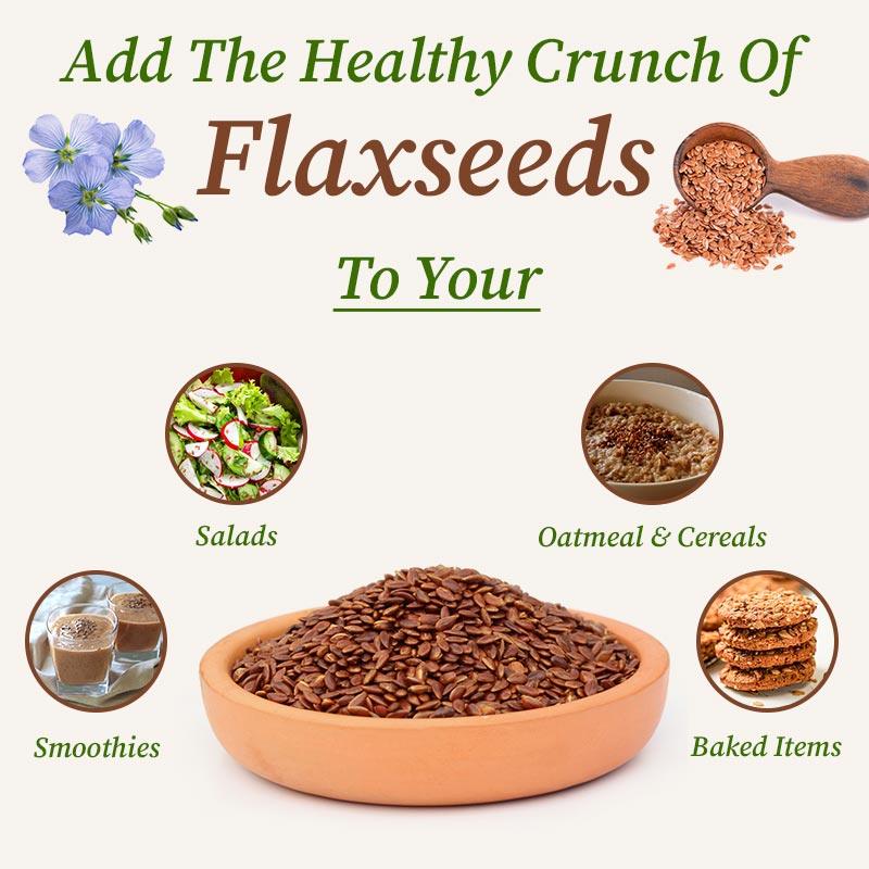 Healthy crunch of flax seeds 
