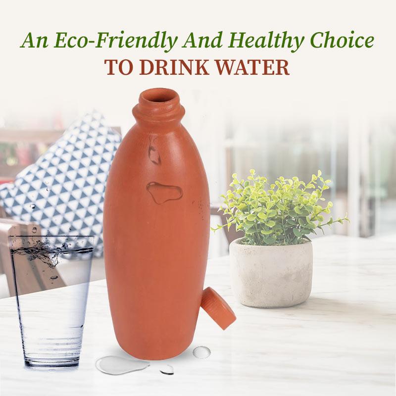 Buy Eco-Friendly Clay Water Bottle Now – Organic Gyaan