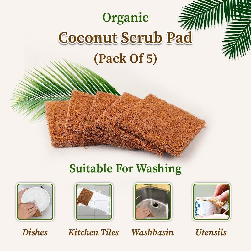 Coconut scrub pad suitable for washing
