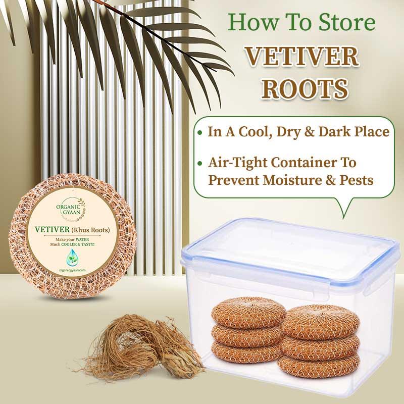 How to store vetiver roots