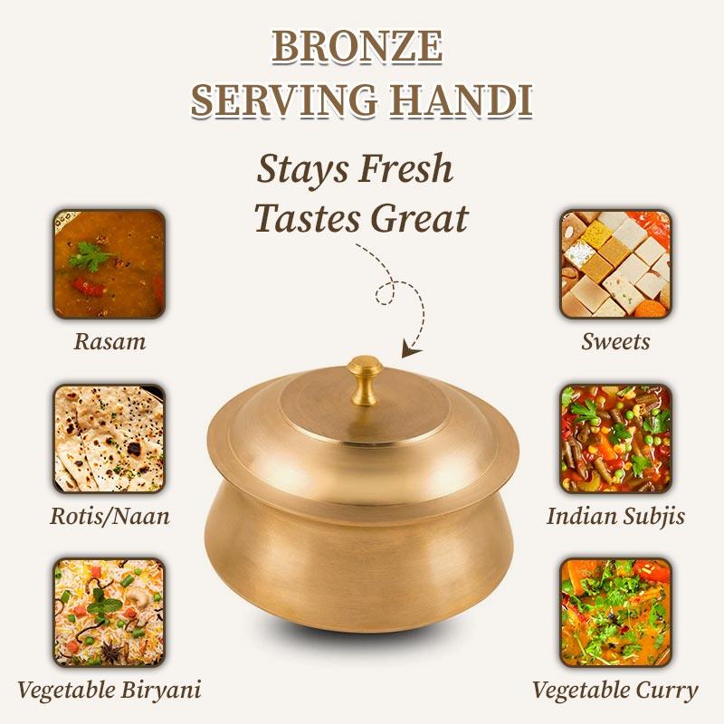 Organic bronze serving handi