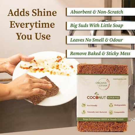 Benefits of coconut scrub pad