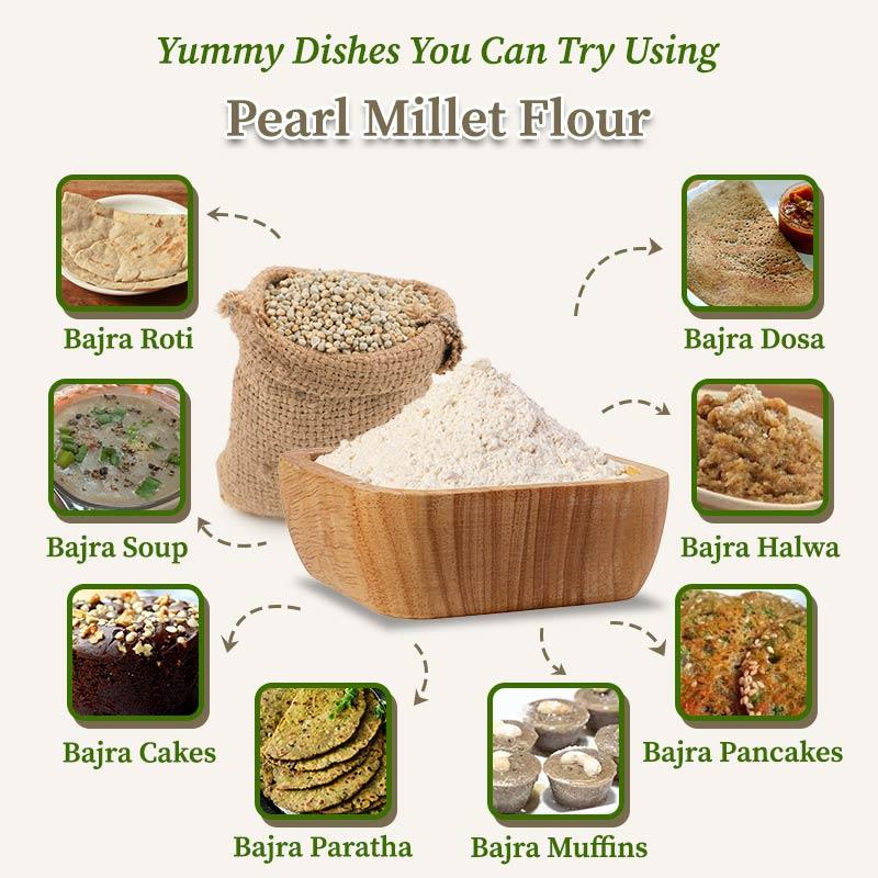 Pearl millet flour dushes