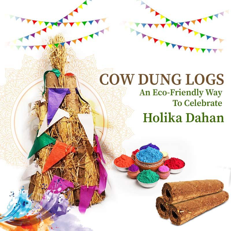 Cow dung logs