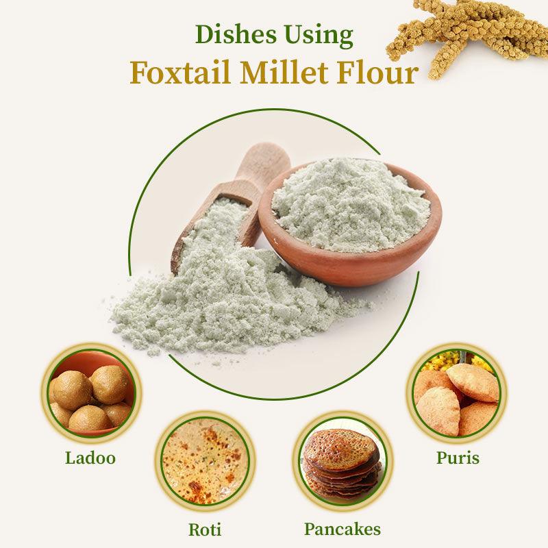 Foxtail millet flour dishes