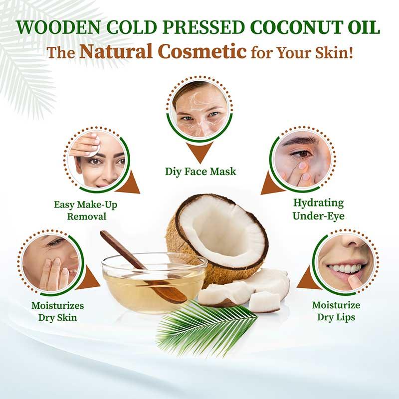 Coconut oil used in natural cosmetics