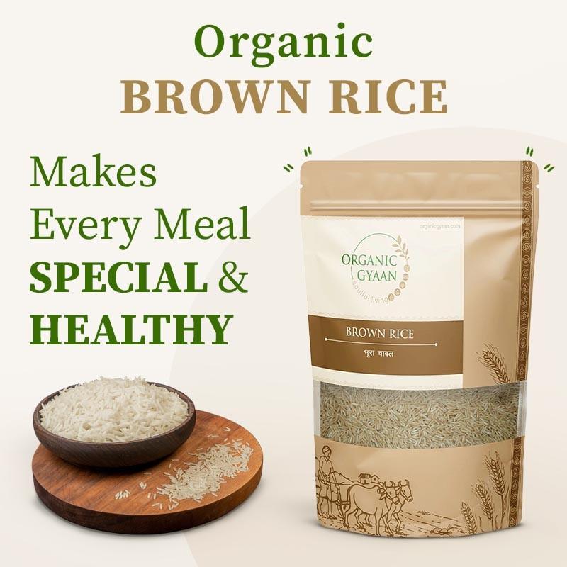 Organic brown rice by organic gyaan