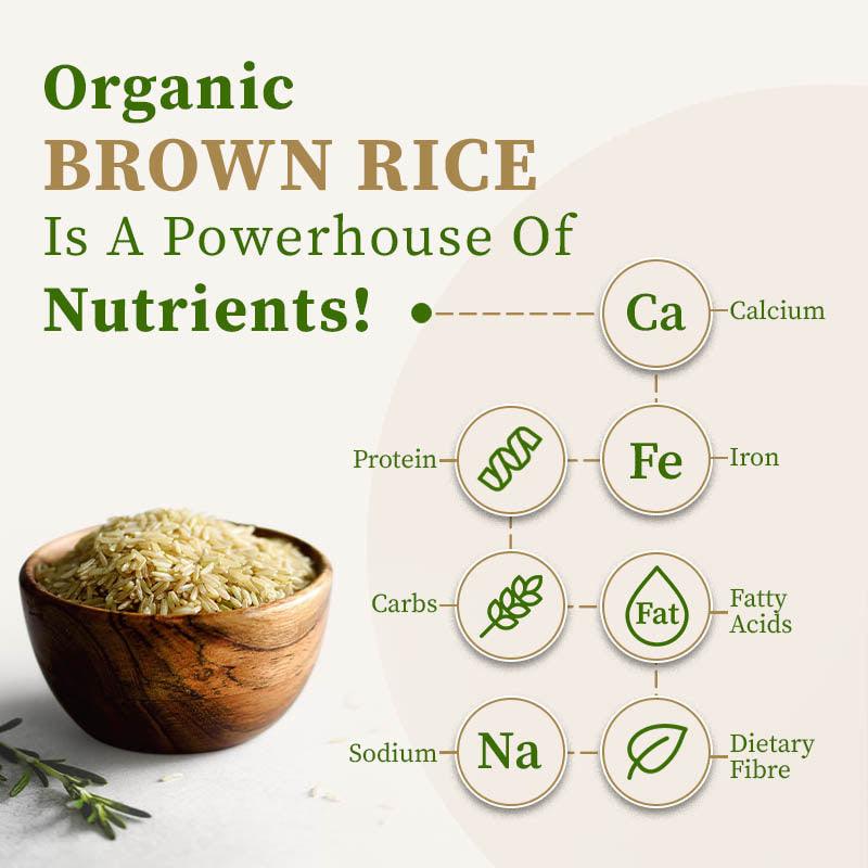 Nutrients in organic brown rice
