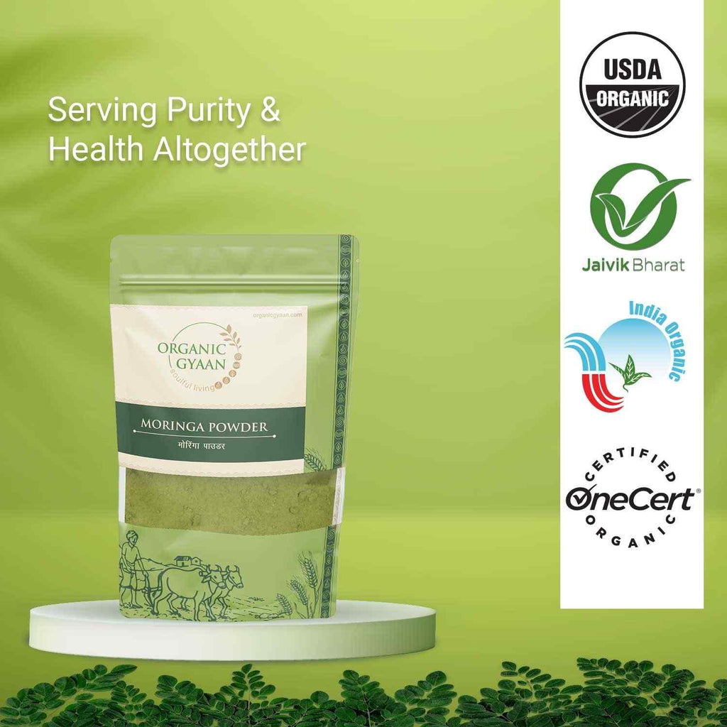 Certified organic moringa powder