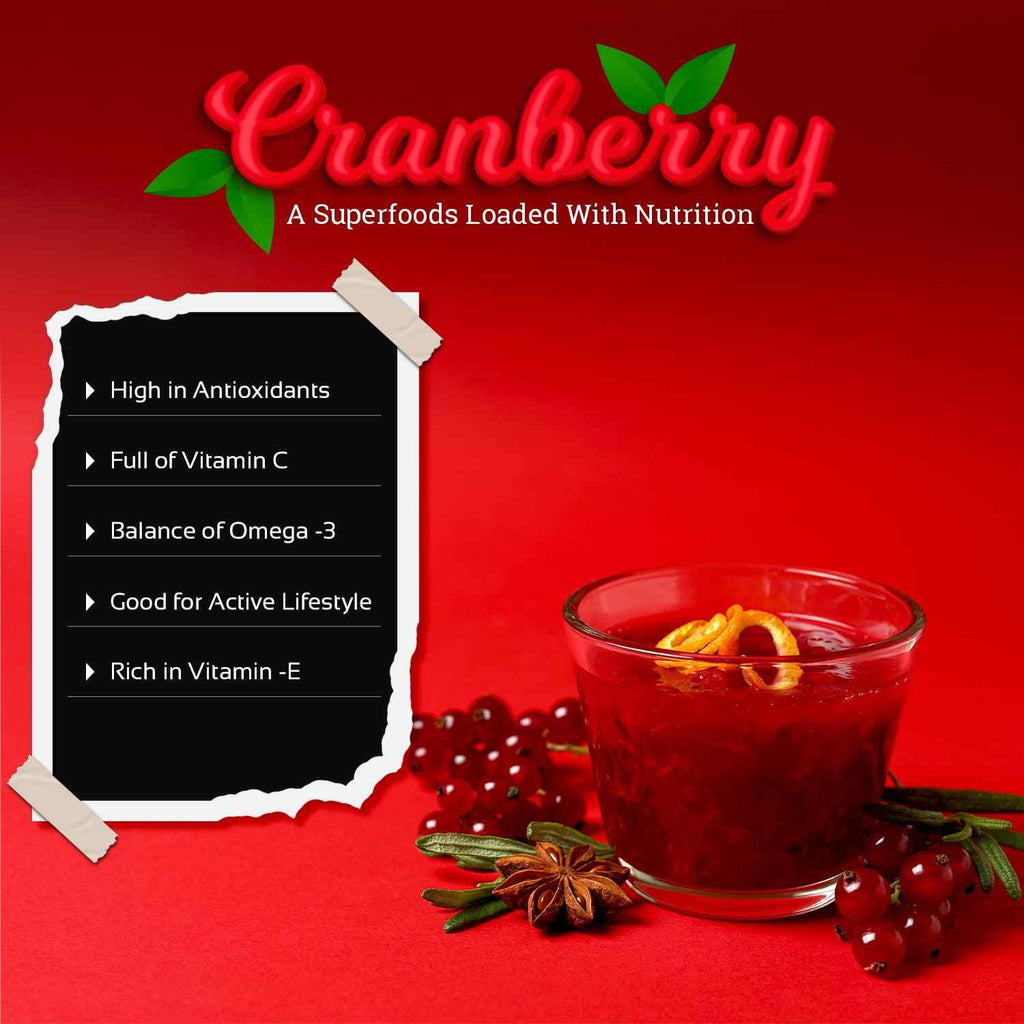 Nutrition in dried cranberries 