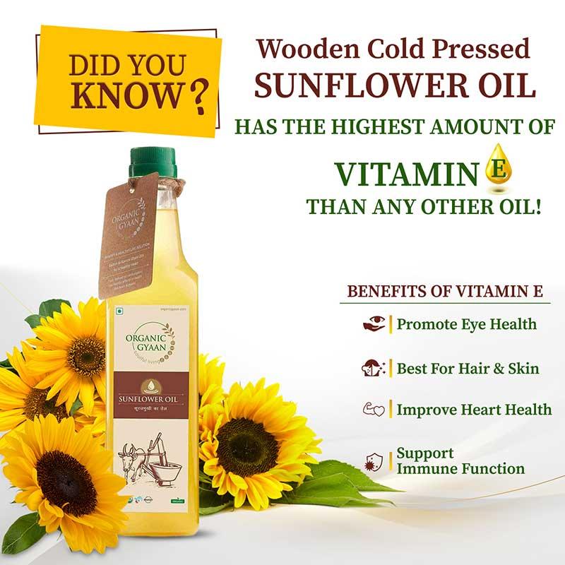 Wooden cold pressed sunflower oil